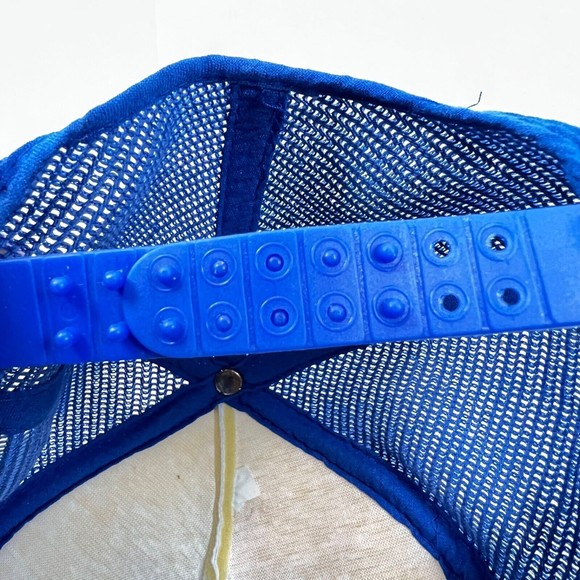 VTG ATE Olympics + Blue Cross Mesh Snapback Trucker Cap Hat Made In Taiwan - Picture 8 of 12